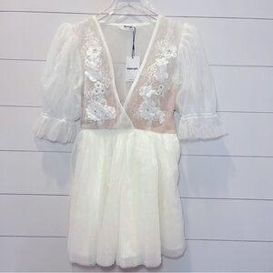 Showpo White Floral Mini Dress